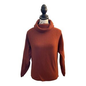 Cyrus Womens Burnt Orange Turtleneck Knit Sweater Medium Rayon Blend